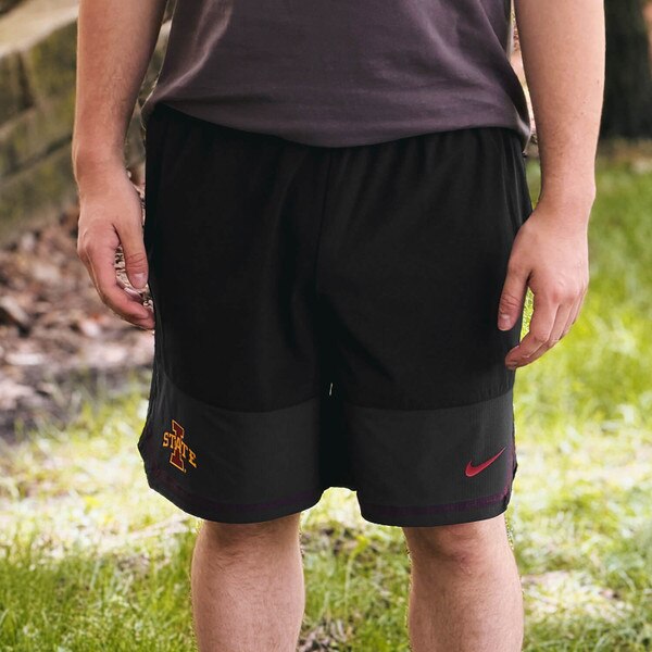Nike I-State Fanwear 26 Black Dri-Fit Woven Shorts